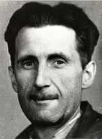 Picture of George Orwell which appears in an old accreditation for the BNUJ