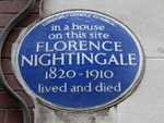 Blue plaque for Nightingale in South Street, Mayfair, London (© Egghead06, CC BY-SA 3.0)
