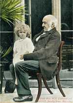 Gladstone at Hawarden with his grandchild Dorothy Drew, daughter of Mary Gladstone