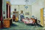 Michael Faraday's study at the Royal Institution, painted by Harriet Jane Moore (1801-1884)