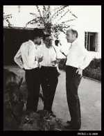 Symposium on Nucleic Acids, Hyderabad, January, 1964: photograph of Crick in conversation with Siddiqi and Garen