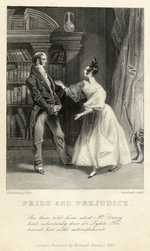 One of the first two published illustrations of Pride and Prejudice, from the Richard Bentley edition.