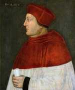 Cardinal Thomas Wolsey (1475-1530), Royal Minister, Archbishop of York painted by an unknown artist (1585–1596)