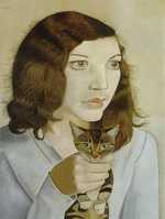 'Girl with a Kitten' by Freud, 1947 currently in Private Collection