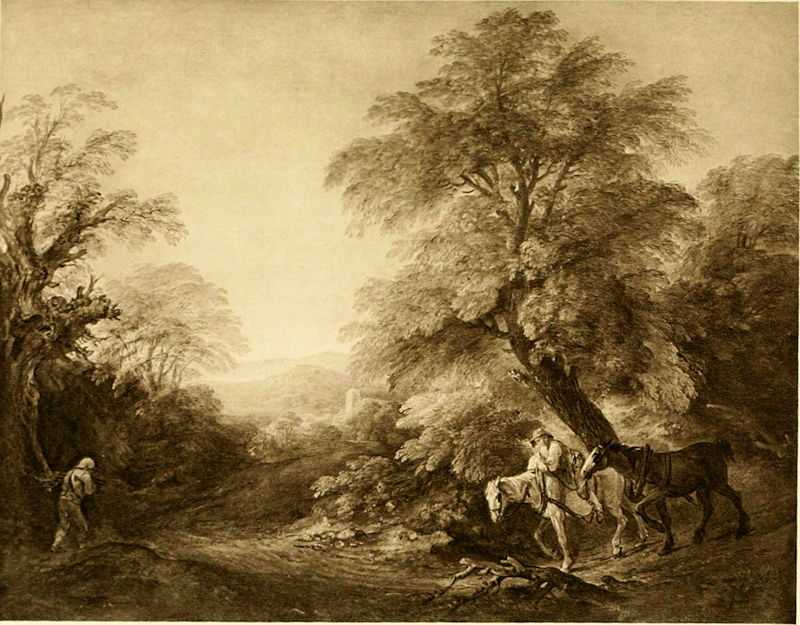 Finished drawing in water-colour, measuring 184 in. x 24) by Gainsborough (1727-1788)
