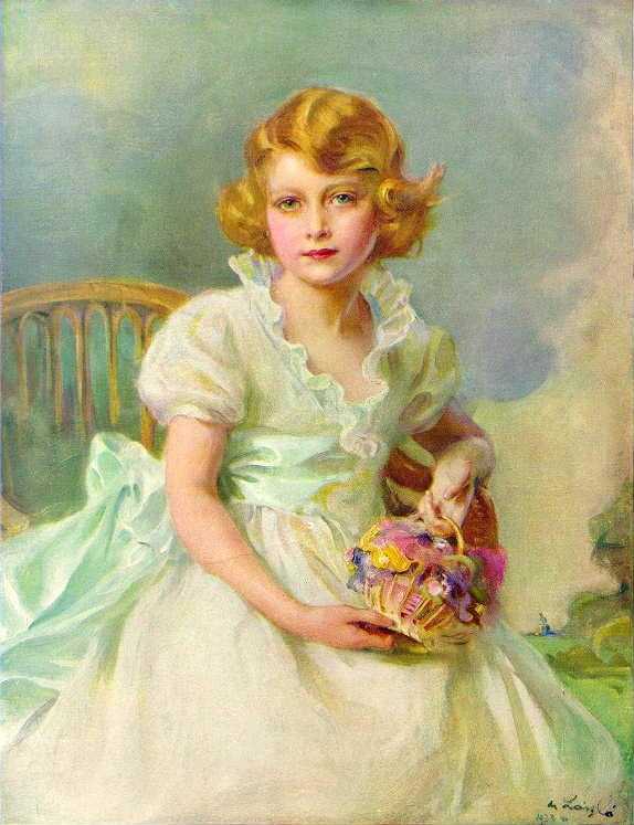 Queen Elizabeth II of the United Kingdom, painted when she was seven years old (1933)