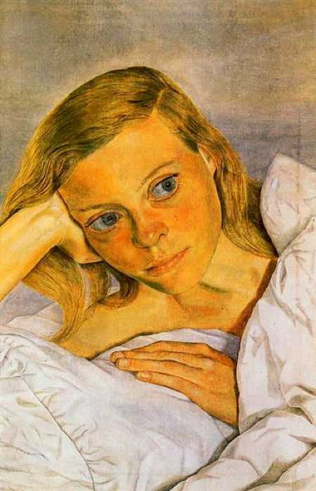 'Girl in Bed' by Freud in 1952 currently in Private Collection