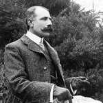 A photo of English composer Edward Elgar, likely in the early 1900s