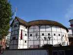 Shakespeare's Globe Theatre, reconstructed using traditional materials near the site of the original theatre.