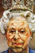 'Queen Elizabeth II' by Freud, 2000-2001, in the Royal Collection (Buckingham Palace), London, UK