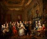 The Assembly at Wanstead House. Earl Tylney and family in foreground by William Hogarth