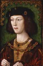 Eighteen-year-old Henry VIII after his coronation in 1509 (attributed to Meynnart Wewyck (fl. circa from 1502 until 1525 ))