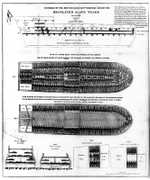 Diagram of a slave ship, the Brookes, illustrating the inhumane conditions aboard such vessels