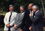Callaghan (right) with Helmut Schmidt, Jimmy Carter and Valéry Giscard d'Estaing in Guadeloupe, 1979