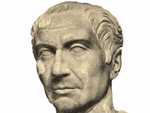 A bust of Julius Ceasar, who raided Britain in 55BC
