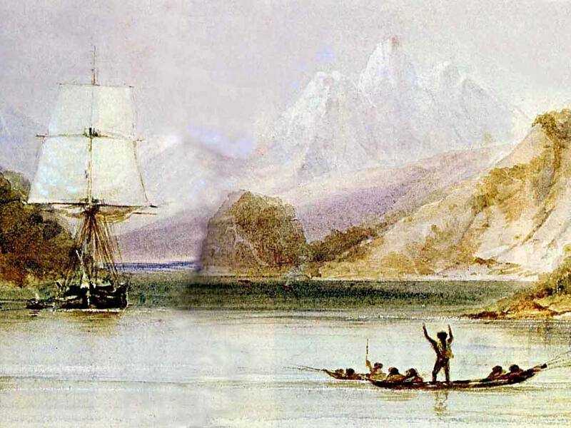 A painting of Darwin's HMS Beagle