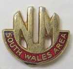 Badge with the logo of the South Wales Area of the National Union of Mineworkers, used to represent the area on the website of the National Union of Mineworkers