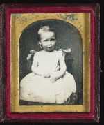 Daguerreotype portrait of Scottish novelist and poet Robert Louis Stevenson as a child. Unknown photographer.