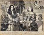 Dutch engraving of Charles II and Catherine of Braganza