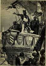Depiction of Richard I the Lionheart advancing against France