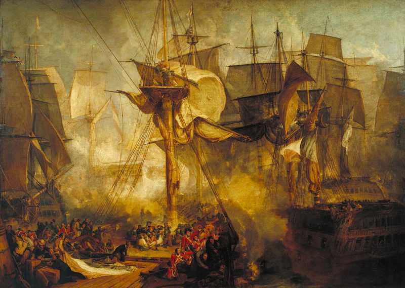 The Battle of Trafalgar, 1806 by William Turner
