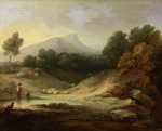 A painting of a landscape with a shepherd and his herd (ca. 1784)