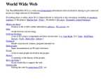 The first ever web page, published by Tim Berners-Lee when working at CERN in 1991