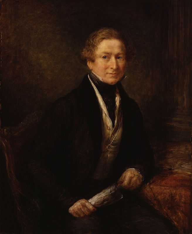 'Sir Robert Peel, 2nd Bt', by John Linnell (1792 - 1882)