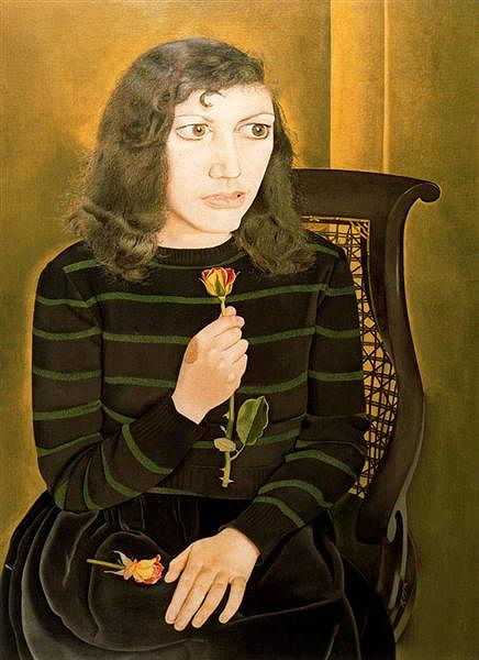 'Girl with Roses' by Lucian Freud, 1947-48 currently at the British Council, London, UK