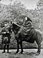 Queen Victoria with her favourite servant John Brown.
