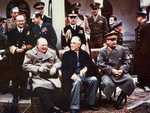 Churchill with Roosevelt and Stalin at the Yalta summit in the summer of 1945