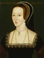 Portrait of Anne Boleyn, Henry's second queen; a later copy of an original painted by an unknown artist c. 1534