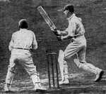 Hobbs (right) opening the batting with Tom Hayward during the County Championship match between Surrey and Warwickshire at the Oval on 2 May 1910