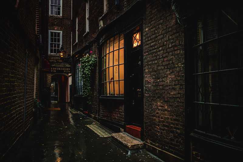 Goodwins Court became Knockturn Alley, the secret shopping street in London for Witchcraft and Wizardry