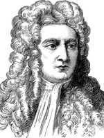A portrait of a slightly tubby Isaac Newton aged 30