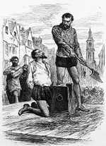 The execution of Sir Walter Raleigh.