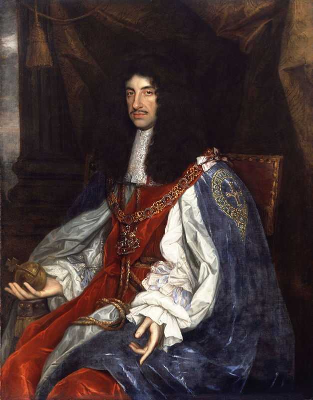 Charles in Garter robes by John Michael Wright, c. 1660–1665