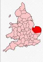 Location of Iceni territory in eastern England; modern county borders are shown. (© Yorkshirian, CC BY-SA 3.0)